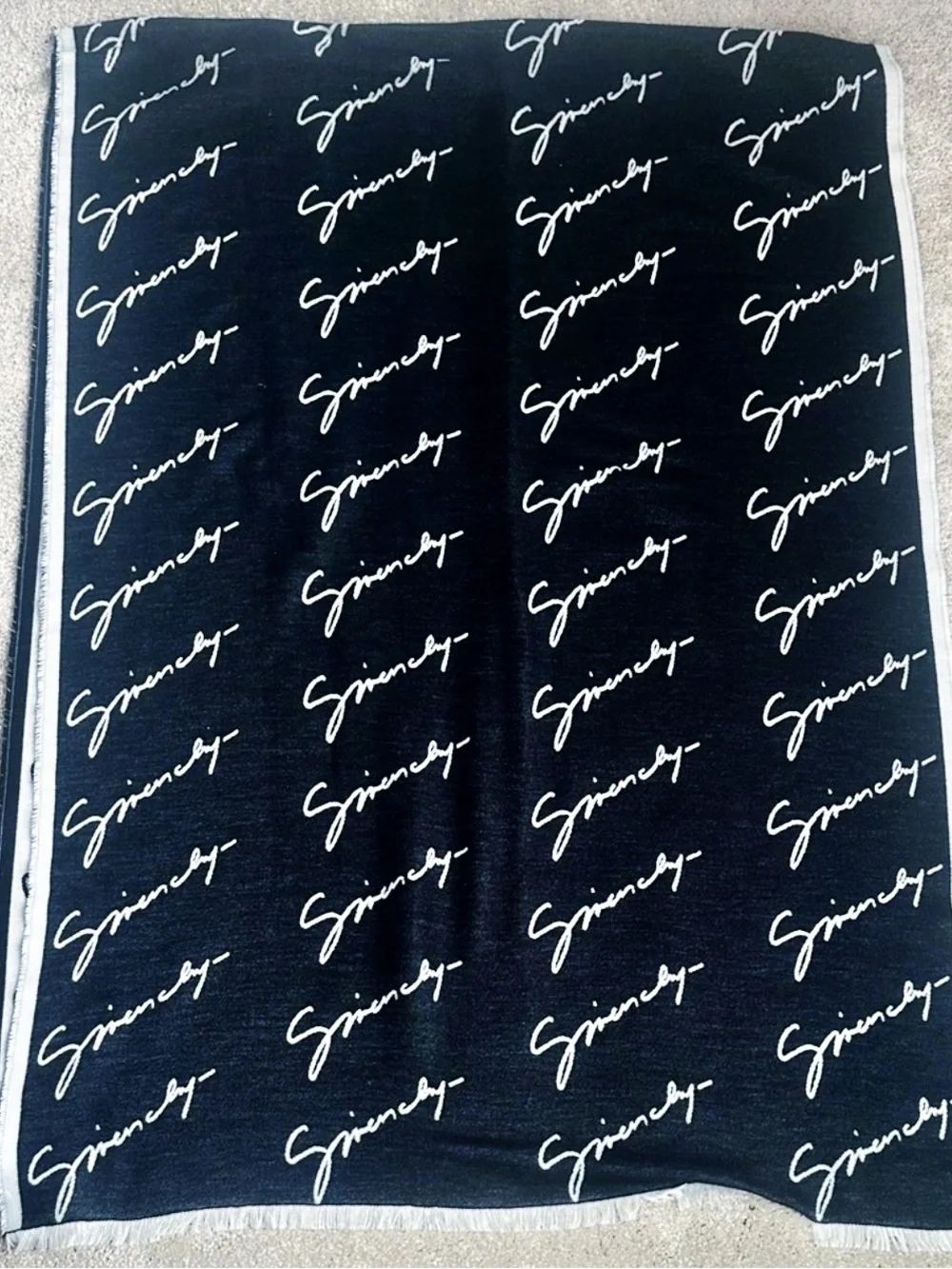 Givenchy Signature Two Sided Silk Logo Scarf Stole/Blanket